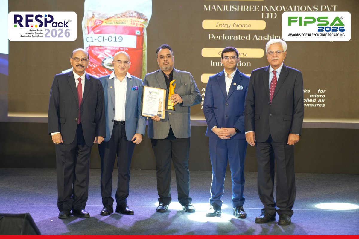 Respackevent's tweet photo. 🏆 FIPSA Awards 2026 | Category C – Plastics Flexible Material | Commercial Innovation Winners 

Congratulations to all the winners recognized for excellence in packaging innovation, technology, functionality, and responsible solutions.

#FIPSA2026 #RESPack2026

(1/2) https://t.co/V3EXAQEtZk