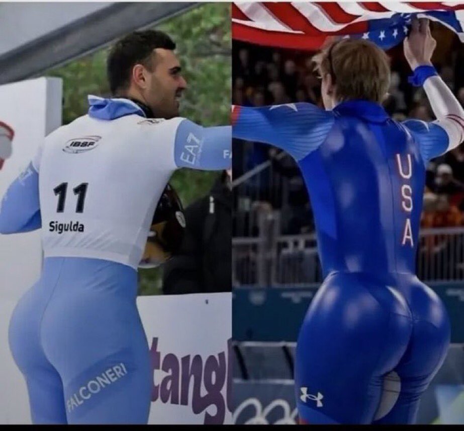Mr_SPICI's tweet photo. These two athletes showed up with more cake than the medal entire podium could handle 🍑 https://t.co/jVbOqOHqOW