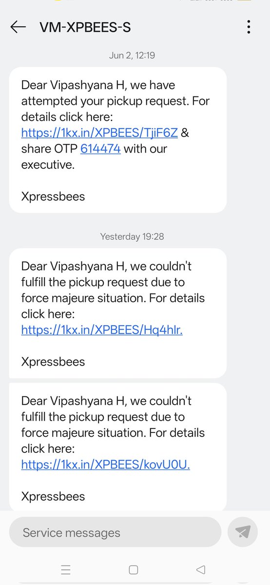 vidit_74's tweet photo. @meesho_support @Meesho_Official @XpressBees_IN I think for you guys it's a joke going around with every order pickup. You don't realise how a supplier feels like this https://t.co/jqDkeYZq37