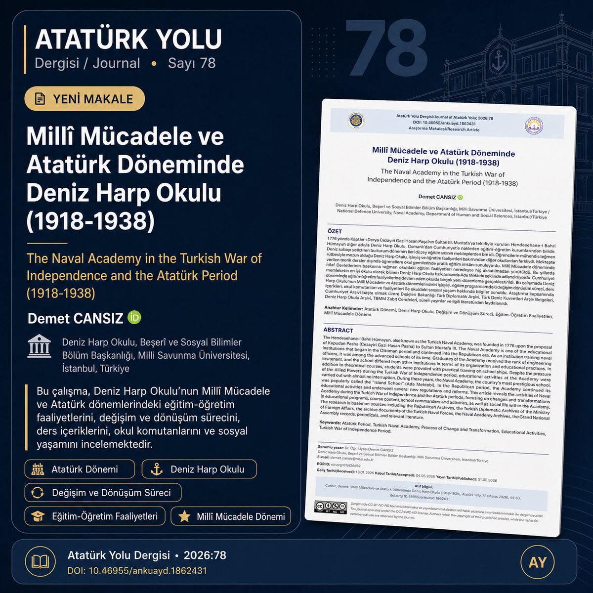 au_tite's tweet photo. Atatürk Yolu Dergisi 78. Sayı https://t.co/HiIfWBuRmB