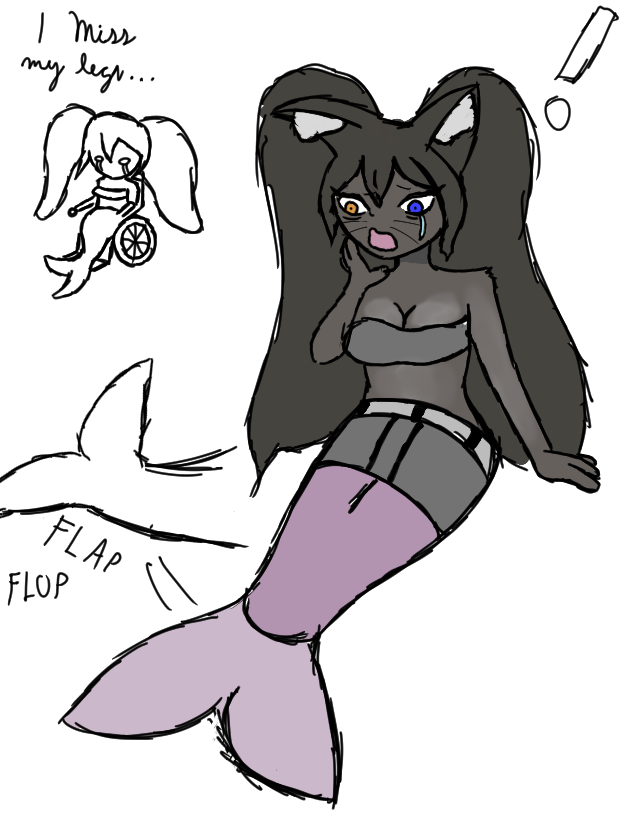 WheelchairFishy's tweet photo. hey @TheCoolBeansMan , i turned your paws into a fish lol https://t.co/2LnnmFqXZP