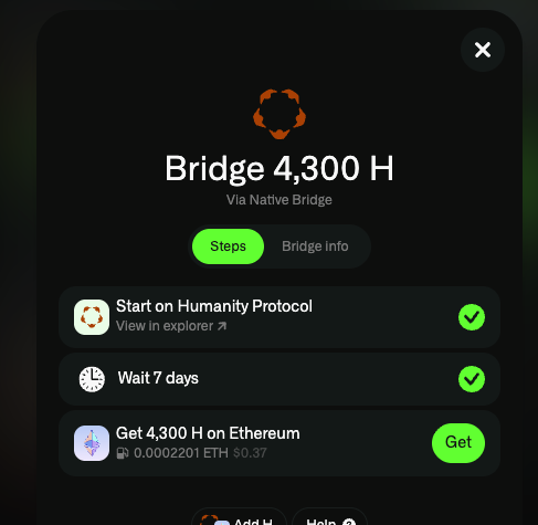 Lakaa404's tweet photo. @Humanityprot Simulation Failed (revert: H_TOKEN_TRANSFERS_PAUSED #-39000) i'm getting this error while bridge my token from H mainet to ETH chain? https://t.co/fA2AgouhjX