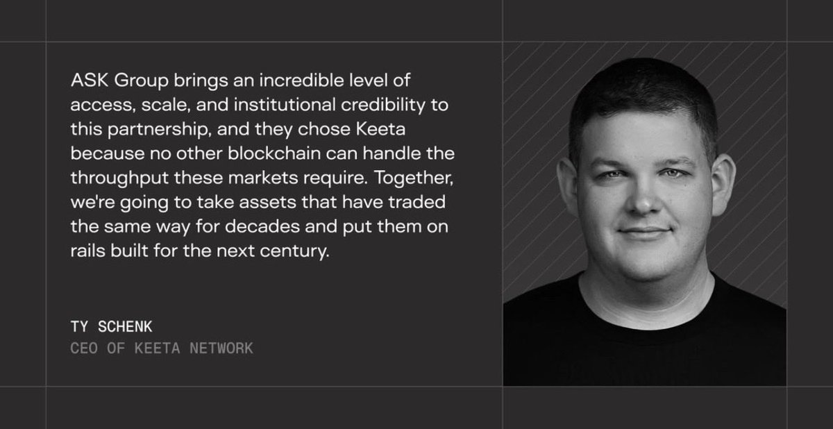 Brown_Thunder76's tweet photo. Keeta didn’t just announce a new project.

They partnered with a member of the Al Nahyan family, one of the wealthiest and most influential families in the world.

Technology matters.

Influence matters too.

When you’re trying to modernize payments, move real-world assets on-chain, and build financial infrastructure across multiple countries, relationships matter.

Billions of dollars in volume attract attention.

Banks.

Institutions.

Payment companies.

Liquidity providers.

Everyone wants to be where the activity is.

The commodities are the headline.

The influence behind this partnership may end up being the bigger story.
@KeetaNetwork $KTA @askgroupae