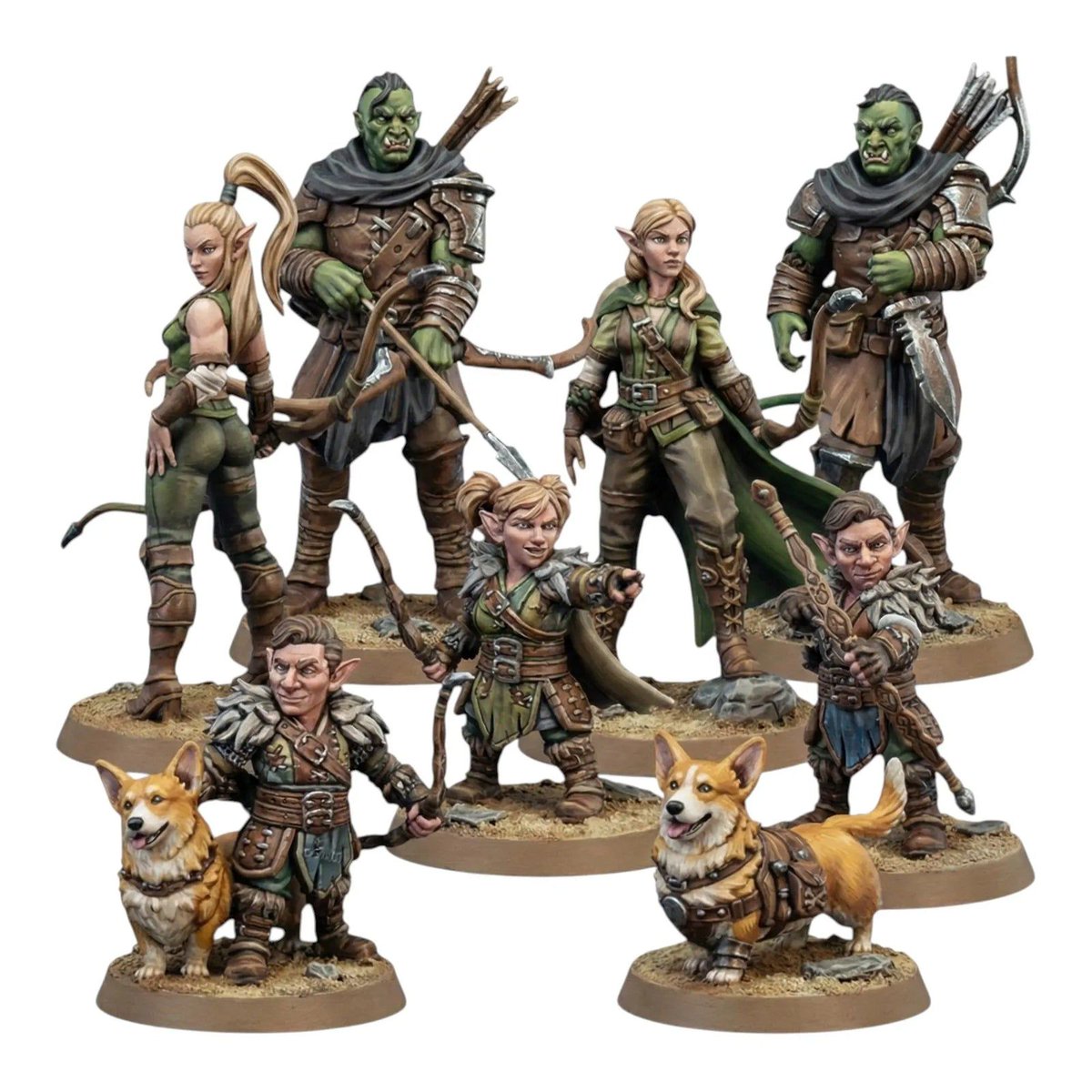TabletopXtra's tweet photo. Ranger Miniatures by Galaad Miniatures. Eight woodland rangers, with a Female Elf Pin-Up in the range scaling up to 75mm.

https://t.co/b31l6Fr3rT

#dnd #fantasy #miniatures https://t.co/yAXUccKlen