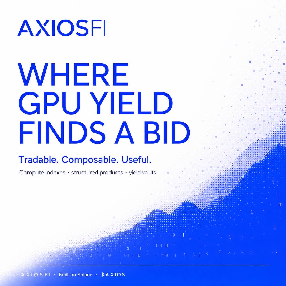 AxiosFi's tweet photo. Idle capital needs better rails.

AxiosFi is building AI finance markets on $SOL @Solana, where signals, yield and agent execution can all work together onchain. $AXIOS https://t.co/OJkhn2ESPo
