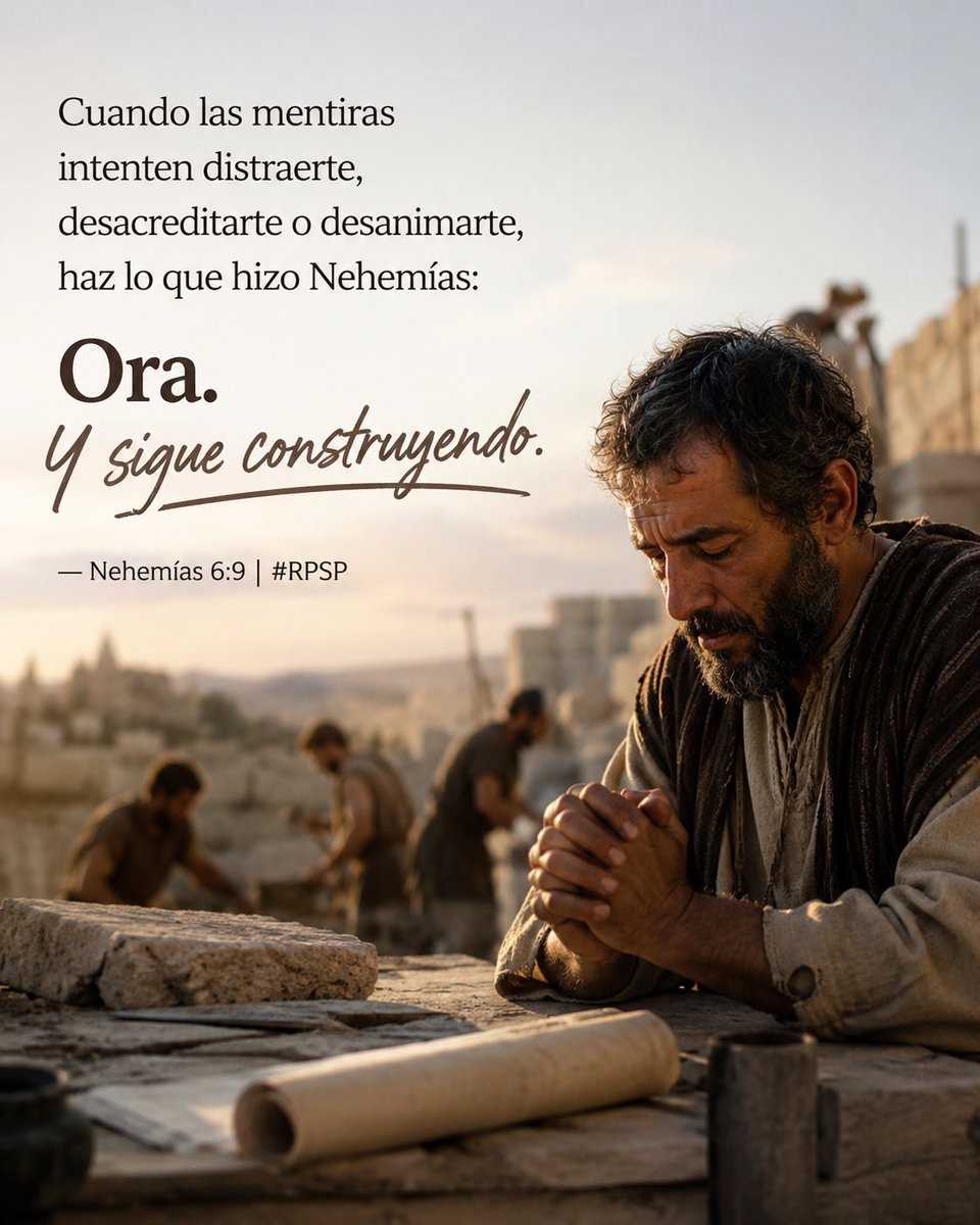 ptrdalvarez's tweet photo. Las mentiras buscan distraerte del propósito. La oración te vuelve a enfocar. Sigue construyendo. 🧱🙏 #RPSP #mentiras #distraccion #oraciones #construccion https://t.co/jPWrd8o3YJ