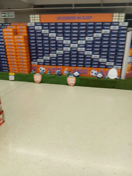 the_grungler_'s tweet photo. they took down the pride section in Big Tesco to replace it with world cup stuff lmaooo https://t.co/3RrYHg5AbI
