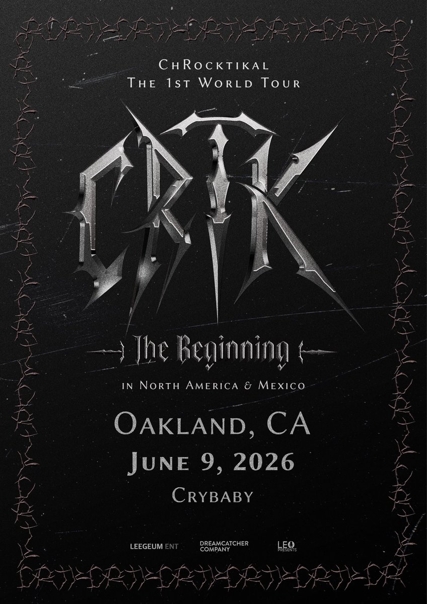 LeoPresents's tweet photo. [TONIGHT] @CRTK_official ⚔️

➔ Oakland, CA

ChRocktikal The 1st World Tour 
[CRTK: The Beginning] 

#ChRocktikal #CRTK #크록티칼 
#CRTK_THE_BEGINNING_TOUR https://t.co/ViNEWhHHOP