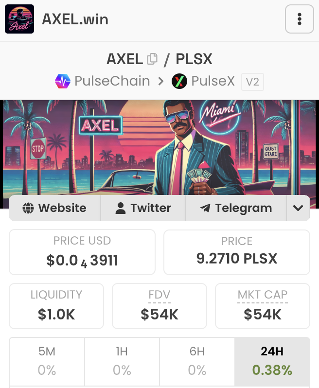 axeldefinance's tweet photo. These days, surviving in crypto is hard enough. Finding a protocol that can thrive whether the market is pumping, dumping, or chopping sideways? That's rare.

But take a look at the $Axel chart against PLSX. Since that chart's inception, Axel has consistently trended upward. PLSX is just one example against Axel. Of course, there are other pairings that illustrate a similar story.

What's even more interesting is that during much of this period, the USD value of PLSX has generally trended downward. Yet Axel continued to gain strength relative to it.

Now imagine the opposite environment for PLSX.

Imagine a market where PLSX is not trending down, but moving up aggressively. If Axel has been able to outperform while its pairing asset was under extreme pressure, what happens when that same pairing asset is providing a tailwind instead of a headwind? In that scenario, Axel would effectively become upward leverage on top of PLSX's appreciation.

Yesterday provided another example of Axel's resilience. It was one of the toughest days PulseChain has seen in recent memory, with widespread selling pressure across the ecosystem. Yet because Axel is paired with assets such as pwBTC, which was even green throughout much of the day, Axel remained remarkably strong and spent the day in positive territory as well.

That's one of the benefits of thoughtful LP pairings. When a token is paired with strong-performing assets, those pairings can help support price action and provide stability during difficult market conditions.

When you put all of this together, it raises an interesting point:

Axel has demonstrated strength while major paired assets have been flat or declining. So what will Axel's USD value look like once those same major pairings are trending upward?

Either way, while the market does what it does, every Axel transaction is hard at work: strengthening LPs, reducing supply through burns, funding Dev Tycoon, and rewarding stakers.