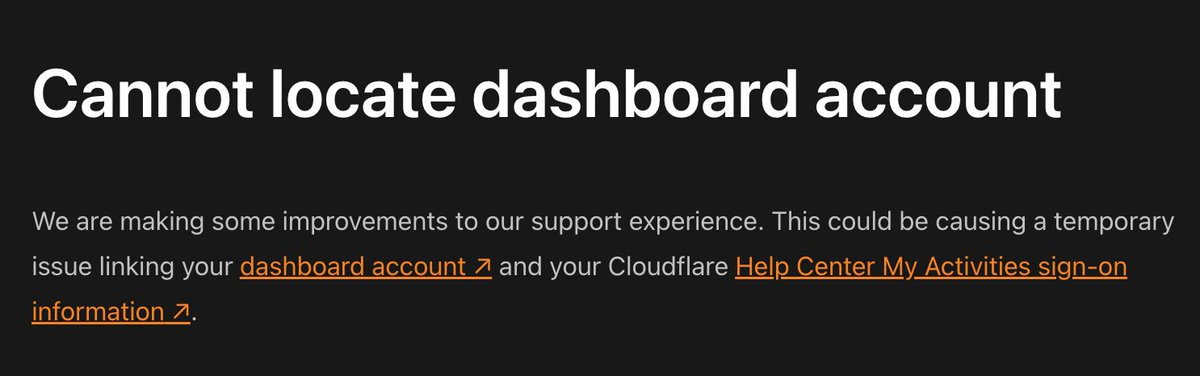 _robertkirk_'s tweet photo. @Cloudflare @CloudflareDev  I can't access my support cases, it redirects me to this. Also haven't gotten any support in 3 weeks. https://t.co/zUTGCprsTD