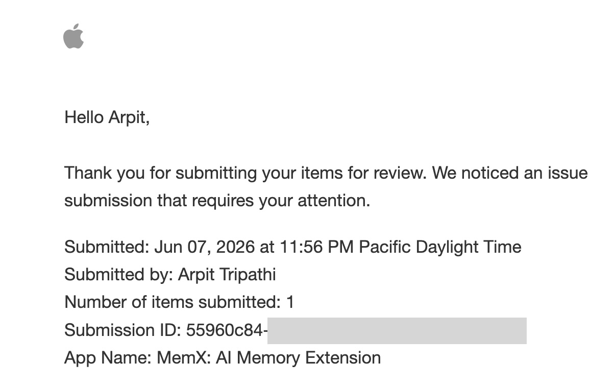 atripat's tweet photo. Received 8th rejection from App Store today for an app that's already live on Google Play for months.

These guys are really serious about EULA and all! 😅

...

That said, they also found a couple of real bugs so really grateful to the reviewers! ❤️

What's your personal record for App Store rejections?

#buildinpublic #indiedev