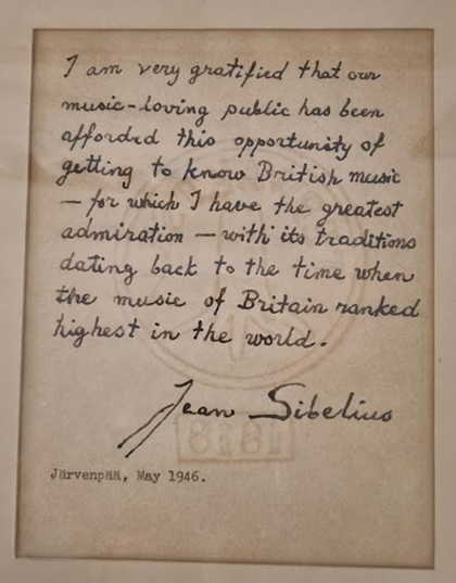 finnbrit1's tweet photo. 📜 In May 1946, Jean Sibelius wrote to the British Mission in Helsinki, thanking them for sharing British music with Finnish audiences. Visit our Finnbrit 100 page for more fascinating pieces of Finnbrit history. Finnbrit 48/100  #Finnbrit #Finnbrit100 https://t.co/3s7wCtZicR