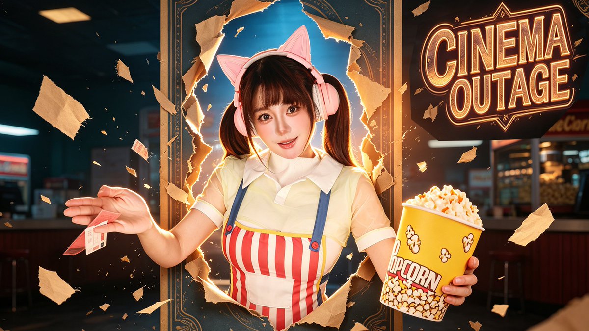 ASMRYui's tweet photo. ASMR Cinema Power Outage! 🍿 Personal Attention from Your Late Night Attendant (Sleep Aid)  https://t.co/oBDtYCbzVH https://t.co/nWVWR92fh2