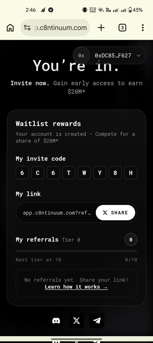 SalauddinA54086's tweet photo. Join me on c8ntinuum! Use my invite code 6C6TWY8H for early access. https://t.co/bQ4finc6ey https://t.co/njXo5NEuKk