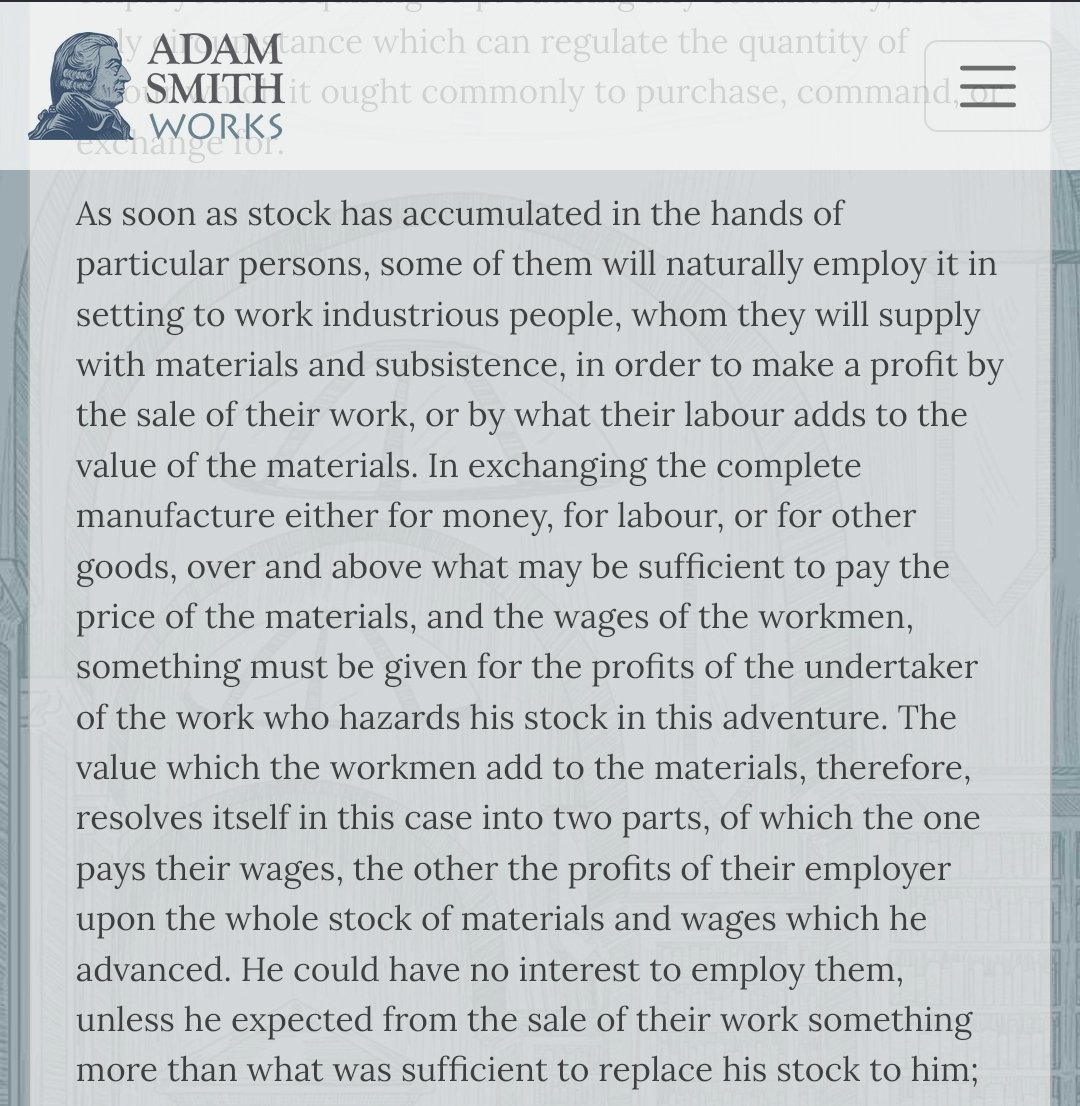 LinMDotor's tweet photo. @JaimeSavater @coronel_gagarin @LibreGuiff Claro, porque sabes tú más de teoría económica capitalista que Adam Smith 🤡😂 https://t.co/o6C601Svqe