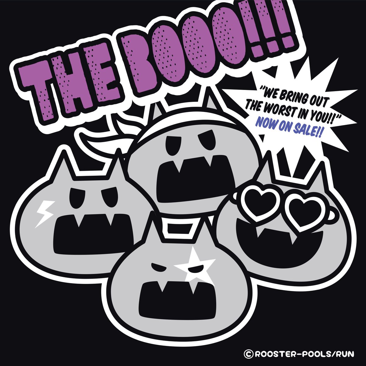 roosterpools's tweet photo. ばいきんたちは細菌系ロックバンドTHE BOOO!!!というバンドを組んでいますが、無期限活動休止中です😈

#ロックの日 #roosterpools https://t.co/Led9MFZ4rn