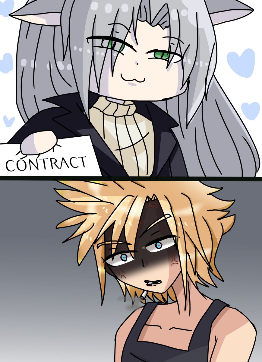 vickychen463's tweet photo. Don"t Forget The Contract Cloud~~~
#sefikura #sephiroth #cloudstrife https://t.co/VQDs6ric3L