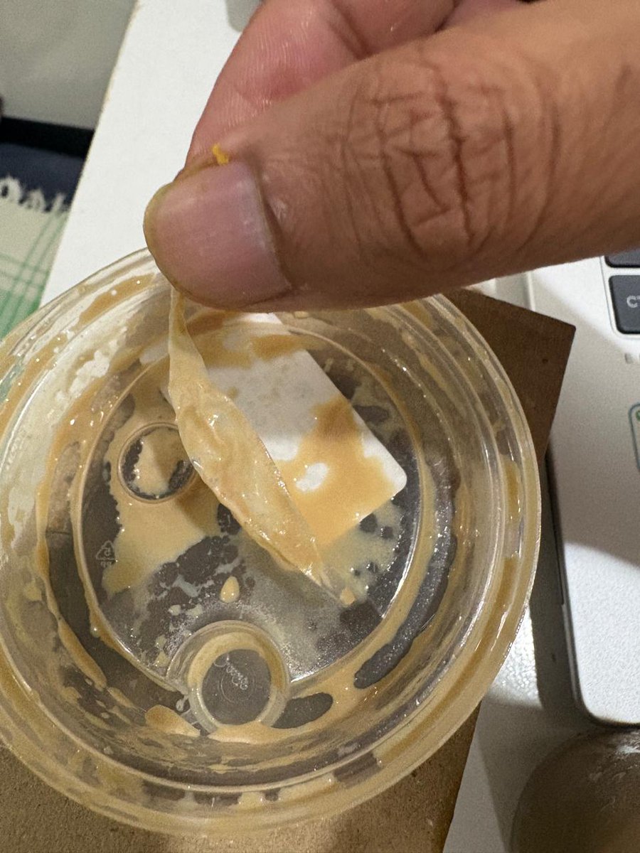 tush1809's tweet photo. To prepare order faster they are just playing with the health of peoples ,ordered this cold coffee from @justswishin thankfully they forgot to give straw today and found these plastics inside the coffee when open,if I might have swallow this who might be responsible for it 🙂🫠 https://t.co/awRKPdrZey