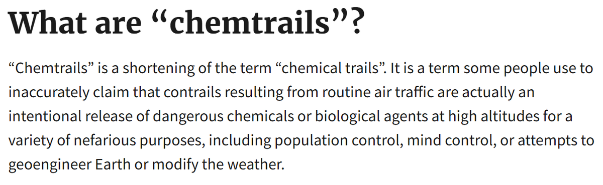 BouletAlex38's tweet photo. @OSTERElizabeth1 tout a été publié en juillet 2025 et ça confirme ce qu'on sait depuis toujours : les "chemtrails" sont une théorie fumeuse
https://t.co/pO2lVJmkdI
les complotistes ont encore une fois tord et sont encore en retard sur l'information https://t.co/KYS7ZVQswT