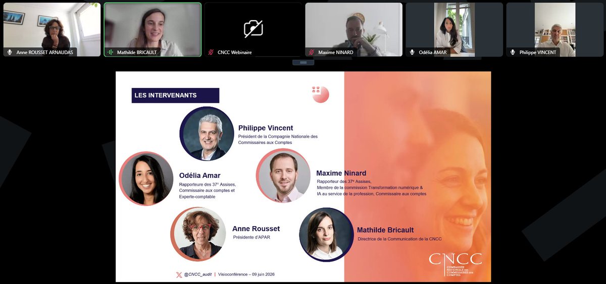 Apar_SAS's tweet photo. 🔴 Top départ pour la la réunion partenaires 2026 de la @CNCC_audit

🎯Au programme : profession en chiffres, perspectives partenariales et focus #AssisesCNCC 2026

Philippe Vincent, Maxime Ninard, Odélia Amar, @Rousset_Anne, Mathilde Bricault https://t.co/Ik0c0UInwJ