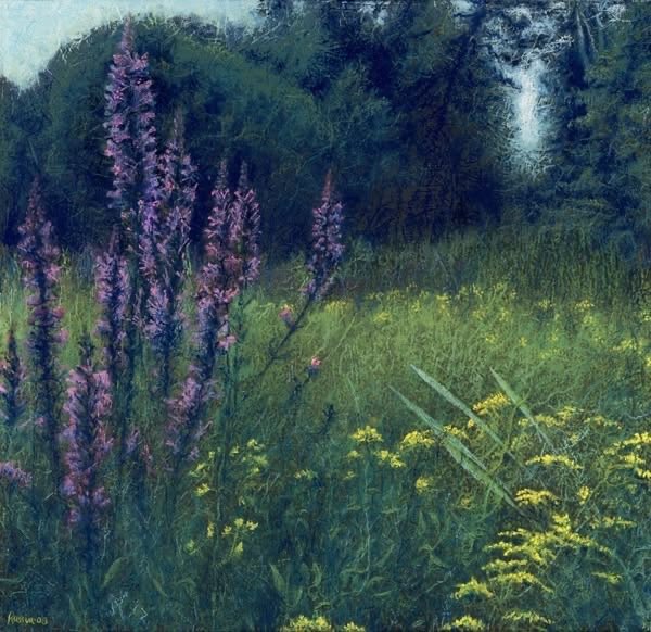 HWarlow's tweet photo. Bob Russin 
American ( New York ) Pastels artist known for capturing luminous light and shadow  in his pictures 
He often works with highly textured matte mediums like pumice and rice paper https://t.co/RtUIvwuQgP