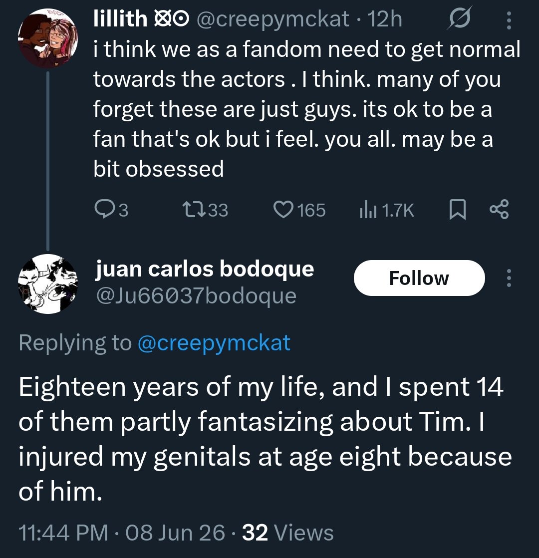 creepymckat's tweet photo. Hi don't. Don't be like this. Genuinely. Not only is it uncomfortable to me, it's disgusting to admit under a tweet that is against this very behavior. Also nice to see this person likes homestuck incest pedophilia grooming porn. Recommend blocking https://t.co/sZnybO1Drf