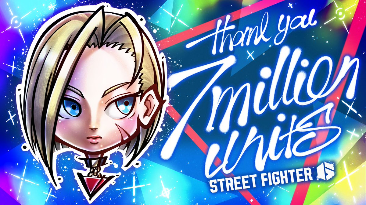 capcom_france's tweet photo. Une réussite rendue possible grâce aux joueurs. Nous vous devons une reconnaissance éternelle. #StreetFighter6 s’est désormais vendus à plus de 7 millions d’exemplaires dans le monde ! https://t.co/5Mfp1XNzEt