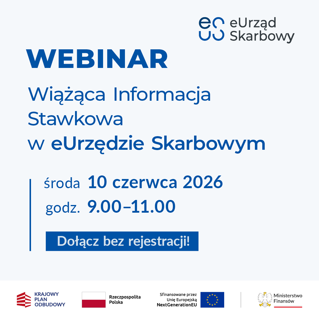 KAS_GOV_PL's tweet photo. ⏰ Przypominamy o jutrzejszym otwartym webinarze. Będziecie mogli dowiedzieć się, jak załatwić w eUrzędzie Skarbowym sprawy dotyczące Wiążącej Informacji Stawkowej i wykorzystać do tego nowe formularze.
ℹ️ Szczegóły spotkania i link do niego – w komunikacie ➡️ https://t.co/yTw26y43u1