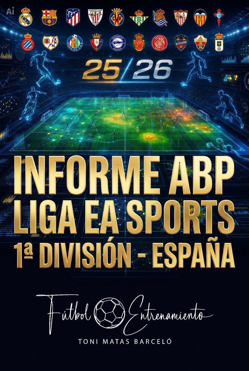 MatasToni's tweet photo. Por fin... terminado💪

‼️INFORME ABP COMPLETO - La Liga 25/26‼️

⚽️GRATIS 100%:
👍 Datos generales de Primera División 25/26
📊 Datos específicos de los 20 equipos de La Liga
📊 Rankings, Tendencias, Fortalezas, Debilidades,...

Para recibirlo: 
✅ RTW 
✅ Tu MAIL para recibirlo aquí: https://t.co/9ST8QYVyYU

📩Envío mail el próximo viernes 12/06 a las 23:59 ⏳

... y ahora a por el Mundial 2026 🔎

#abp #analista #scouting #futbol #soccer #Mundial2026 #mundial