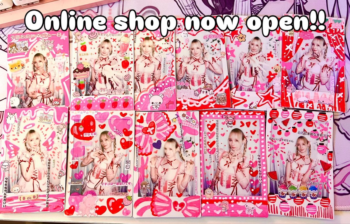 I have new hand-drawn cheki/cards/illustration stickers available