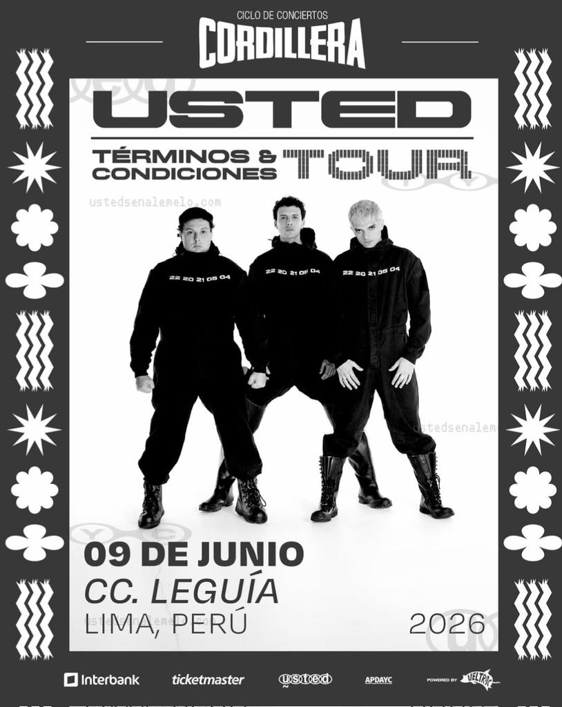 sarcelive's tweet photo. @udsenalemelo 🎸🌪⚡️se presenta hoy en Perú 🇵🇪
📍Centro de Convenciones Leguía
⏰️ 9:00 PM
Produce: @veltracmusic
#ustedseñalemelo #veltrac #music #ciclo #cordillera #indie #rock #tour #terminos #condiciones #show #centrodeconvenciones #leguía https://t.co/Q3mgWnWmC0