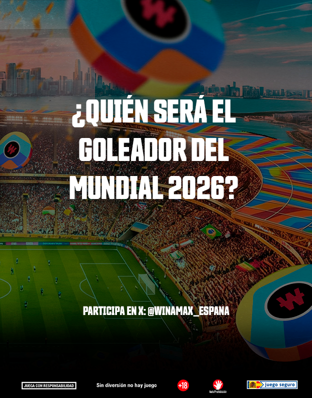 Winamax_Espana's tweet photo. 🤔 ¿Quién será el goleador del Mundial 2026?

🎁 ¡3 TICKETS DE 5 € A GANAR!

👉 Para participar: RT este tweet, sigue 
@Winamax_Espana y tu respuesta + ID Winamax

⏰ ¡Sorteo mañana! https://t.co/mkoZ301Cmt