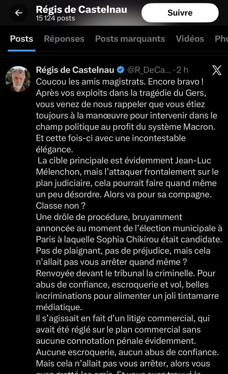 de_chardin's tweet photo. À signaler 

un tweet très classe de @R_DeCastelnau qui ne peut être taxé de pro insoumis (il m’a canceled) à propos des dossiers @chikirouparis 

Merci à lui. 

Respect.

À lire ⤵️ https://t.co/SeA9tPPP5Z