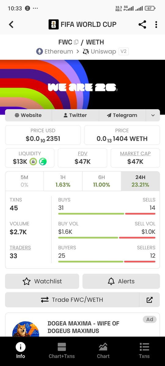 blessed_sofino's tweet photo. This is $FWC FIFA WORLD CUP token built on a Ethereum network Fueled by World Cup passion, a new ETH arena is born - where fans become holders, hype turns into value, and every goal echoes on-chain.

CA: 0x4939fdF9F7e0EB7e5F7908BAeF4ea9349FA189C1 https://t.co/o85LKRRssy