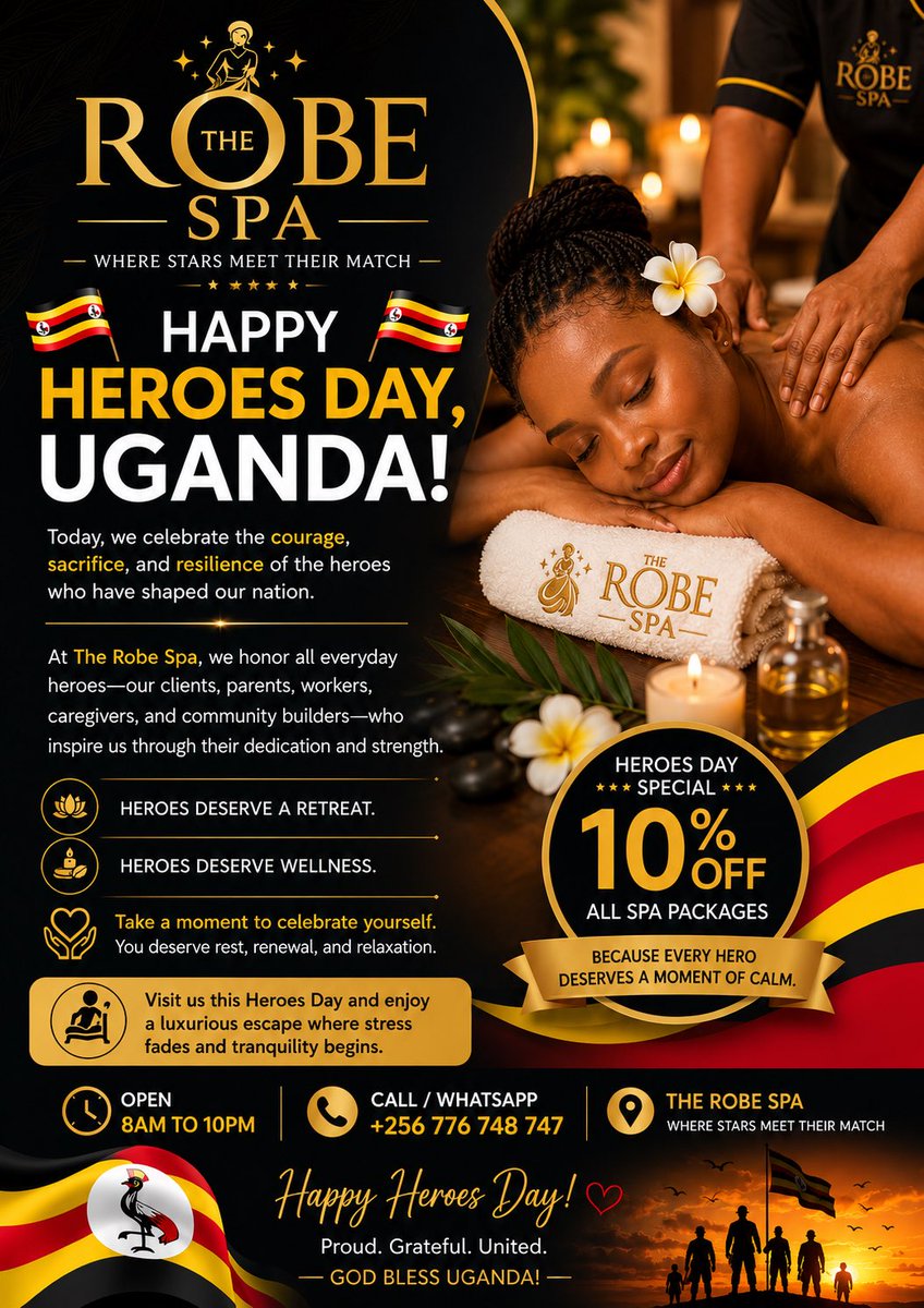 TheRobeSpaKLA's tweet photo. Oh UGANDA, Happy Heroes Day ❤️! https://t.co/1UsXatZ8Hv
