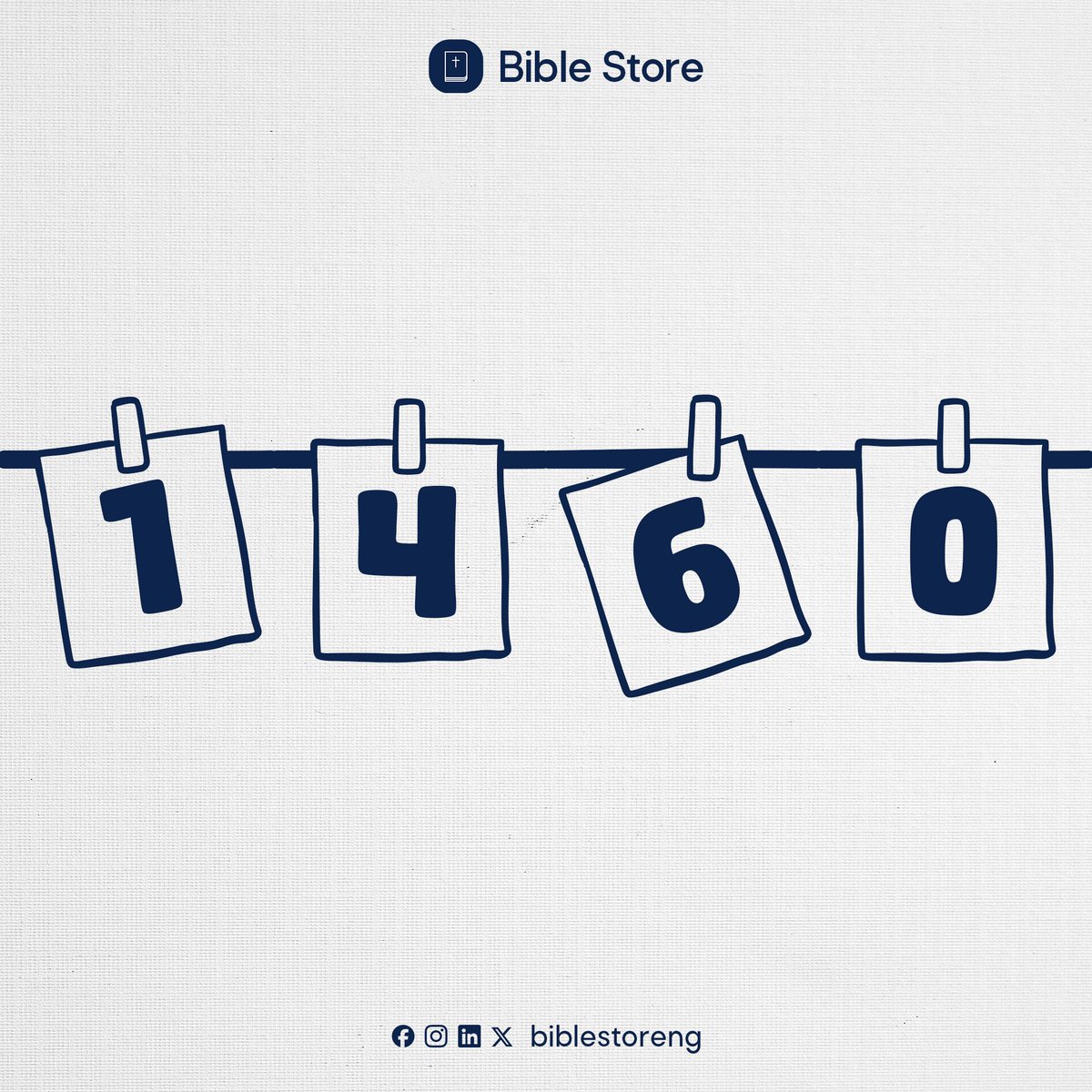 BibleStoreng's tweet photo. 1,460... 🤔⏳

Any guesses as to what this number means? Here is a hint: it represents a beautiful journey of dedication, impact and purpose. https://t.co/66cMPr28rZ