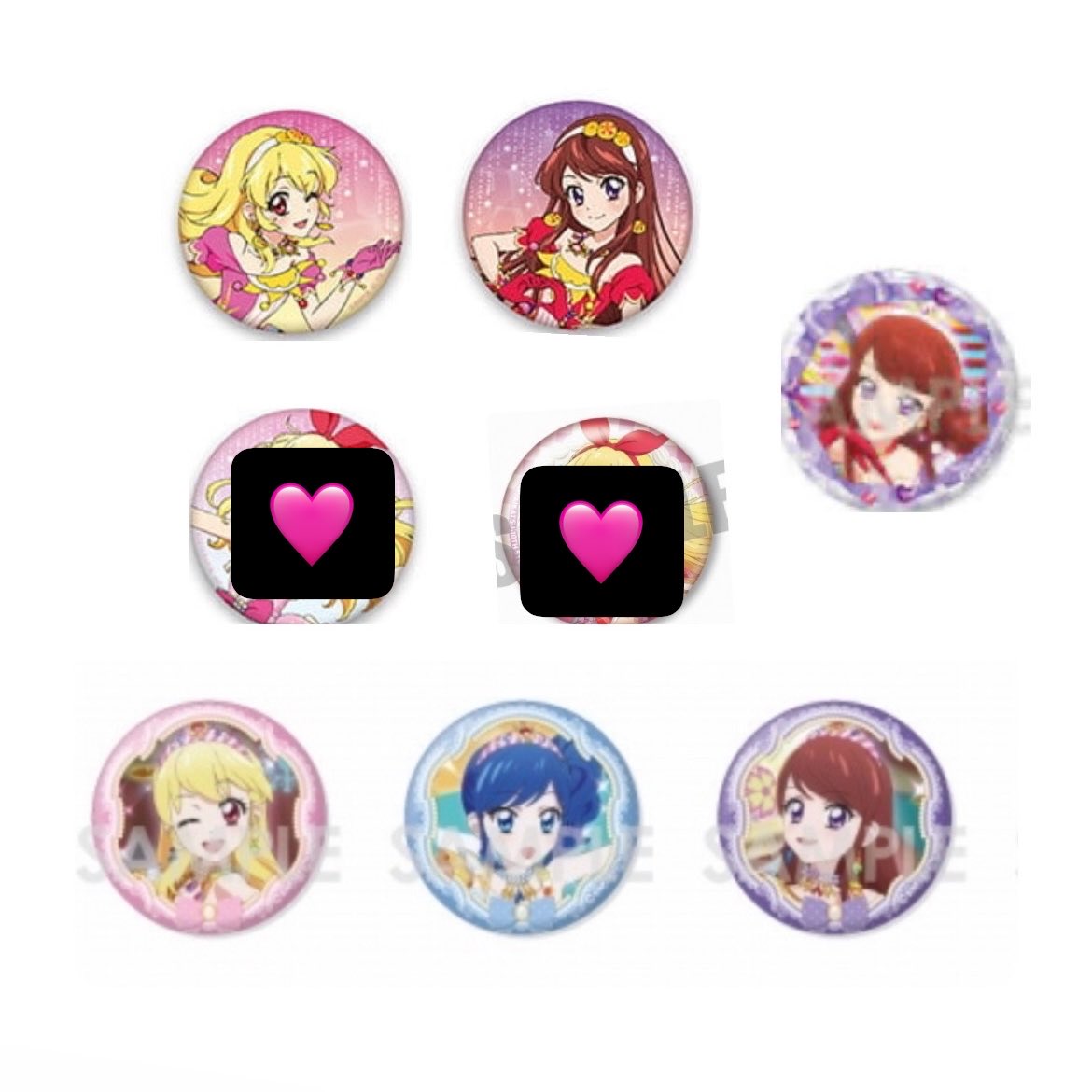 widwig0106's tweet photo. アイカツ　缶バッジ　交換　ソレイユ　いちご　あおい　蘭

譲　画像1
求　画像2

郵便交換希望
気軽にコメント下さい！ https://t.co/mIA7GZB2q4