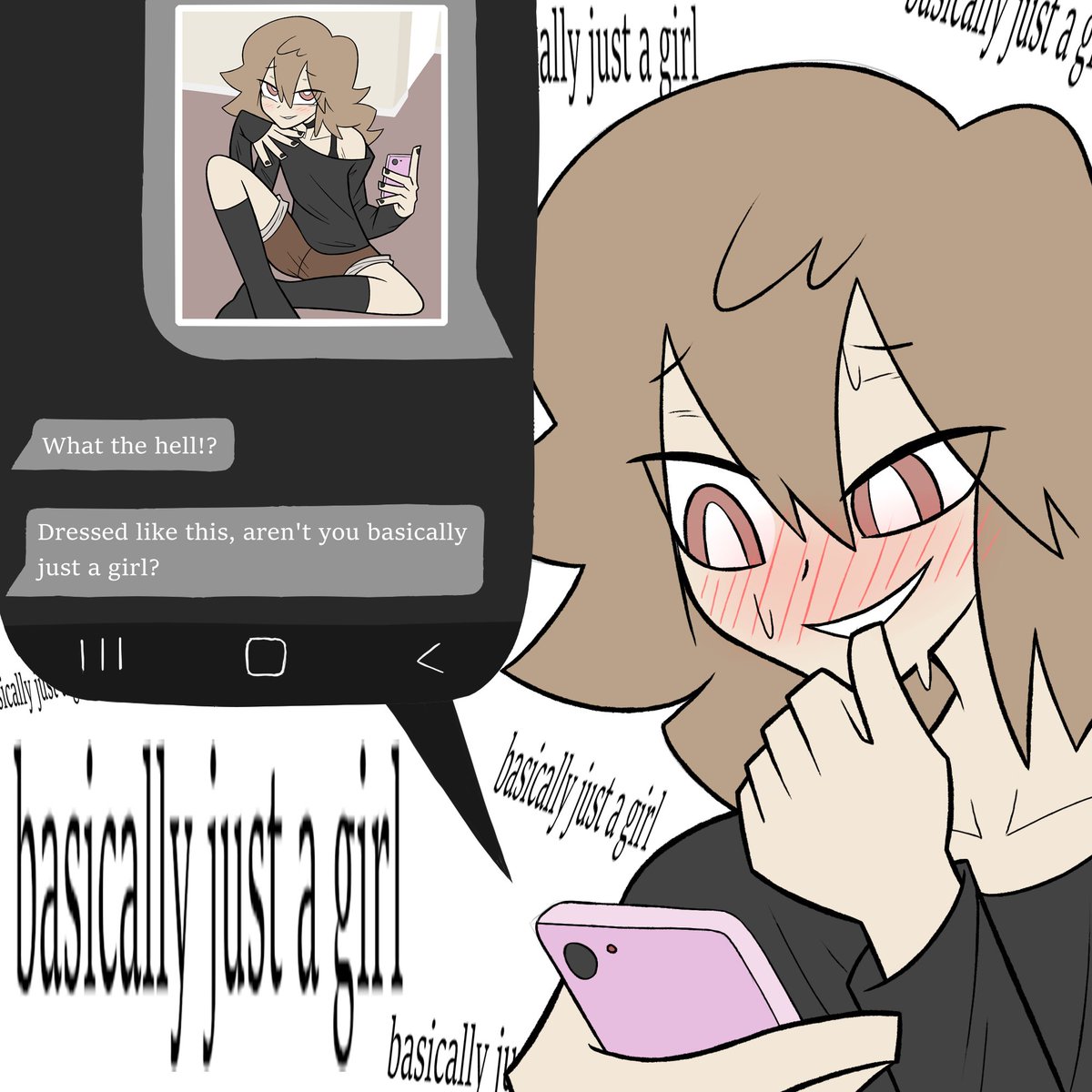 catcow_draws's tweet photo. sending a risky message to a friend https://t.co/rnXVv0i2KG