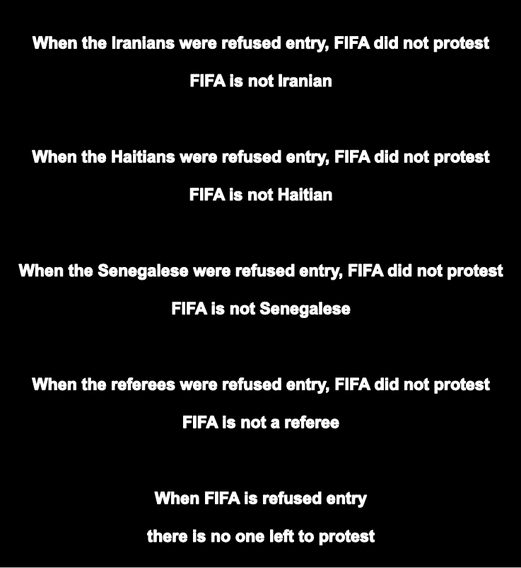 jRRT's tweet photo. FIFA did not protest https://t.co/mg5er7pRKW