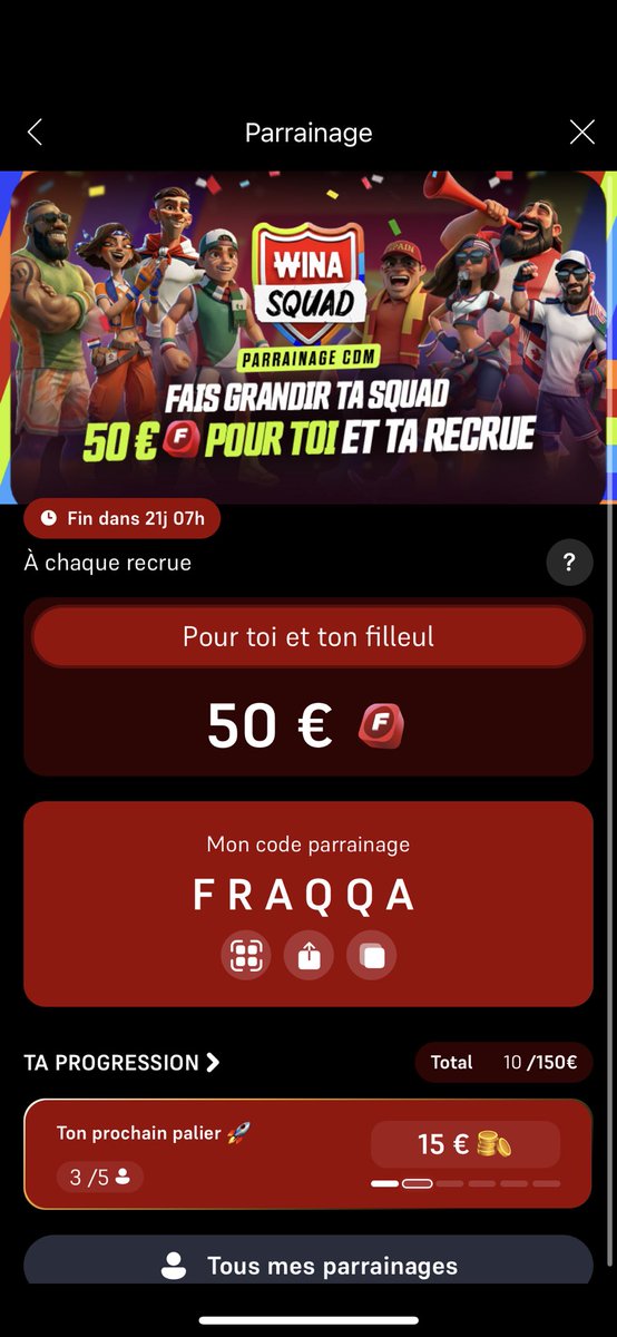 Max_curry3's tweet photo. pour ceux qui veulent 🤙🏻🤙🏻 50€ offert avec mon code  #winamax #parrainage Rejoins-moi sur Winamax et profite d'un bonus dès ton inscription 🤑
https://t.co/slQqQiQSj1 https://t.co/PXwxQfVcZS
