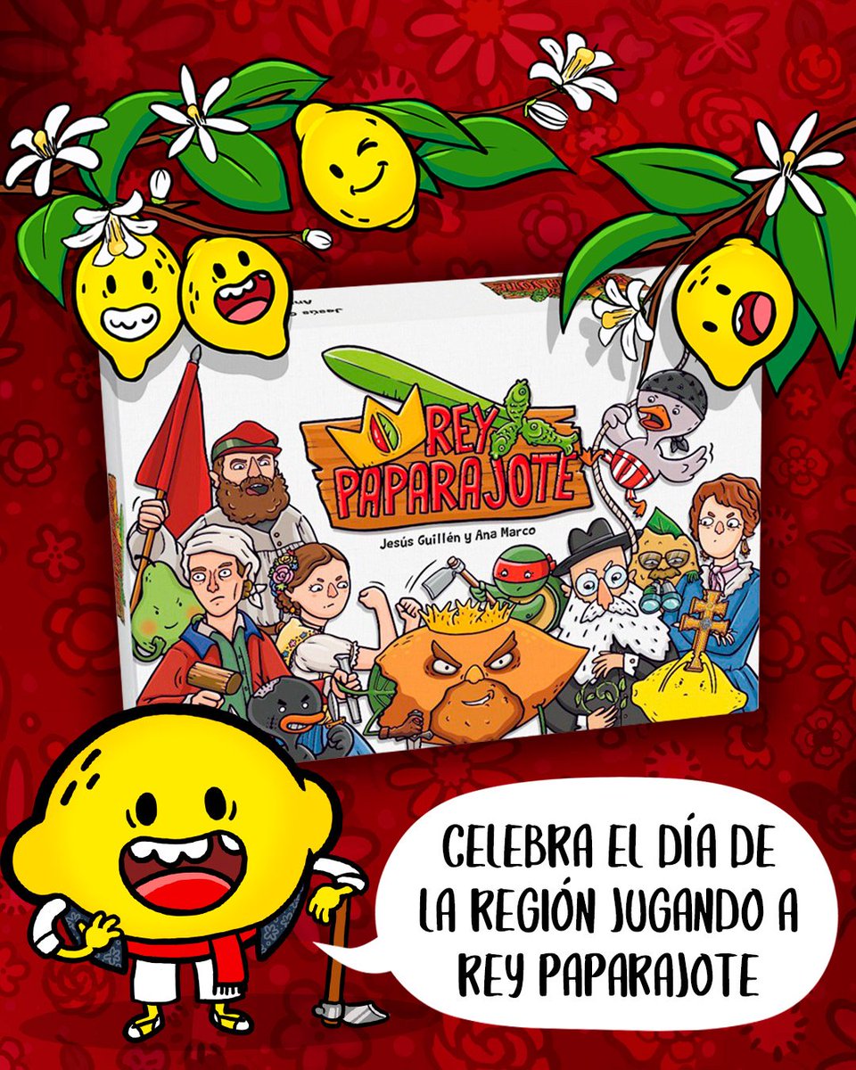 rocketlemon's tweet photo. 🎉 ¡Murcianic@s! 🍋

Hoy es un gran día y es que como murcianicos orgullosos que somos 😎🍋🌱 hoy nos toca ¡CELEBRAR! 🥳

¿Y cómo lo haremos? Pues echando unas partidicas al @reypaparajote  👑🍂 ¡Claro que sí!

¡Feliz día de la región murcianic@s! 🎉 https://t.co/Bk0lAVjCUf