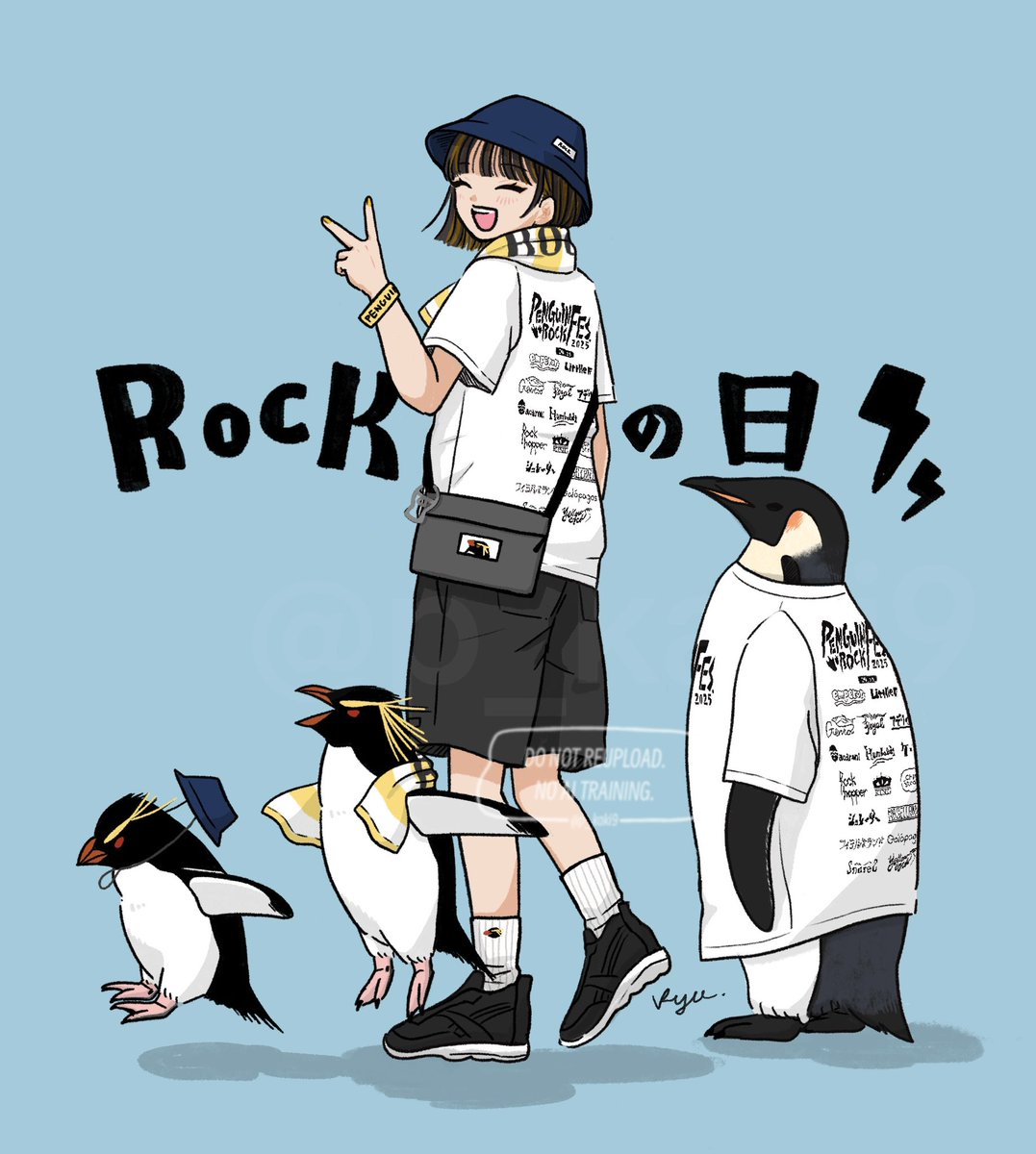 p_kaki9's tweet photo. #ロックの日 🐧🎶⚡️ https://t.co/5fllnrzzC7