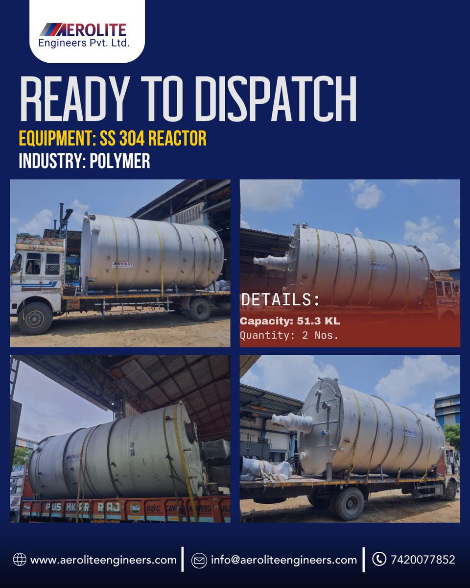 aerolite_573's tweet photo. 🚛 Another milestone ready to move!

Proud to showcase our latest dispatch for the polymer sector -  engineered with precision, built for performance, and delivered with commitment.
📞 +91 7420077851

#AeroliteEngineers #QualityManufacturing #PolymerIndustry #MakeInIndia https://t.co/8wR1INInHy