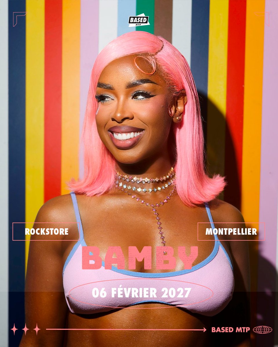 basedmtp's tweet photo. BAMBY
06 FÉVRIER 2027
ROCKSTORE

Originaire de la Guyane, Bamby est l’artiste féminine la plus écoutée de ce territoire et est une figure incontournable de la musique aux Antilles.

Ta place ici : https://t.co/ro8xF6SafR https://t.co/2A2BqrwF4R