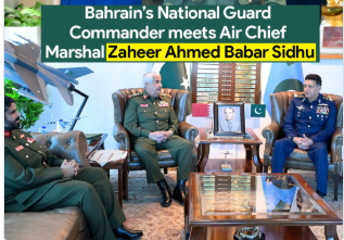 NadeemA59844320's tweet photo. Bahrain’s National Guard Commander General Sheikh Mohammed bin Isa Al Khalifa meets Air Chief Marshal Zaheer Ahmad Babar Sidhu. The meeting highlights the steady progress of Bahrain Pakistan relations
#bahrain #pakistan #airchief https://t.co/P1HauLg4YN