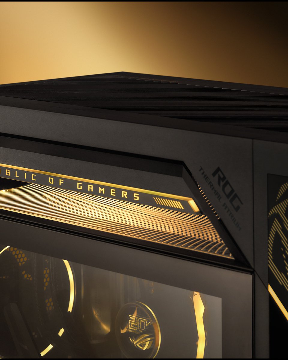 ASUS_ROG's tweet photo. ROG G1000 20 is your own personalized badge of elite status—no two chassis are alike.

Honor the legacy: https://t.co/rV4cAMmufz

#G1000Edition20
#BuiltToBeSeen https://t.co/0V5wFlc9rY