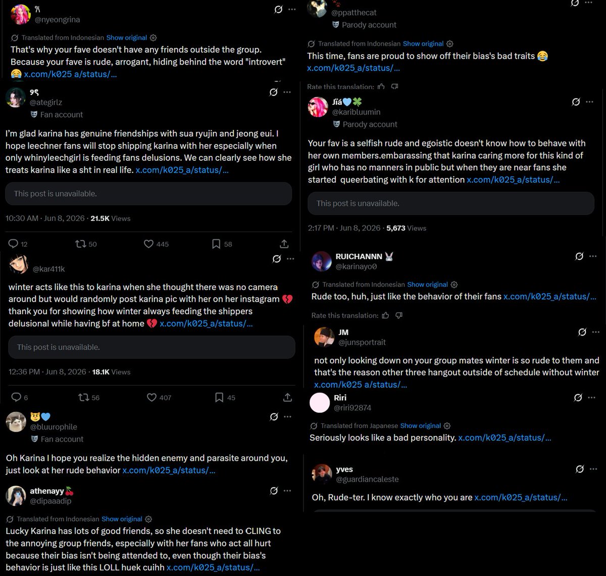 winter_protect's tweet photo. 📢 REPORT

⚠️HIGH PRIORITY⚠️

Akgaes spreading lies and harassing W

🔗: https://t.co/fAHp4XM5Qk
🔗: https://t.co/bf1mWtvNUS
🔗: https://t.co/OCuTCGoNd6
🔗: https://t.co/mebUnx4aLh
🔗: https://t.co/PKblVt3Taz
🔗: https://t.co/9akoS3xgEB
🔗: https://t.co/rs8ckoCme4
🔗: https://t.co/ffKPEY9856
🔗: https://t.co/W80P6TWL31
🔗: https://t.co/3di1wpuwde
🔗: https://t.co/QCWA5oHCy6
🔗: https://t.co/82a8uLpOMq
🔗: https://t.co/lkFOh46FO6
🔗: https://t.co/pHTfUfRv6B
🔗: https://t.co/pS8QdBNADn
🔗: https://t.co/TSp3I3sy9Z
🔗: https://t.co/GXkX55nDps
🔗: https://t.co/gF2tyggLoX
🔗: https://t.co/UlbvX5A844
🔗: https://t.co/IuP7Ih0lSX
🔗: https://t.co/Sv5tlG5pXD
🔗: https://t.co/2imNa082R7
🔗: https://t.co/VbicDIGM05
🔗: https://t.co/tZfs1TEouv
🔗: https://t.co/7m8T6E3Awy
🔗: https://t.co/Z597IEZgoV
🔗: https://t.co/evae6fUAX3
🔗: https://t.co/jk9FNVI2RL
🔗: https://t.co/tBDHW0PMqZ
🔗: https://t.co/9jYtYlQmwf
🔗: https://t.co/TcOnhh6iNr
🔗: https://t.co/NQ67hOJ4CZ
🔗: https://t.co/RPuUtnQYFJ
🔗: https://t.co/hweJd0fjDD
🔗: https://t.co/SSIwCzNQyL
🔗: https://t.co/YTLzO91NTQ
🔗: https://t.co/K4M0XOSRw4
🔗: https://t.co/qWa68ijgz8
🔗: https://t.co/zwgqJrFeMW
🔗: https://t.co/pwTJyTEFvw
🔗: https://t.co/8N4cGODhuz
🔗: https://t.co/QKOknP6vCk
🔗: https://t.co/iGbBIkTbTo
🔗: https://t.co/XitNI1gfk7
🔗: https://t.co/lufFFKBpIy
🔗: https://t.co/hZnj7nm11f
🔗: https://t.co/3O1JaP9G5k
🔗: https://t.co/KsF4Y1UCFX
🔗: https://t.co/tDRCJx0j6G

⭕️ Hate, Abuse, or Harassment