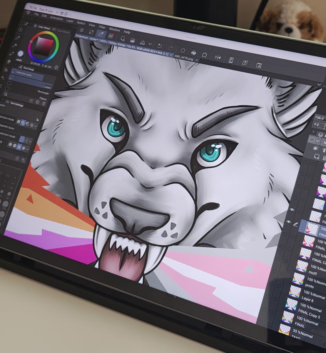 stillbitesink's tweet photo. Back on the Pride icons after a weekend off! 💕

// #furryart #furrypride #prideicon #furry #prideart https://t.co/7uuRW7IZ7X