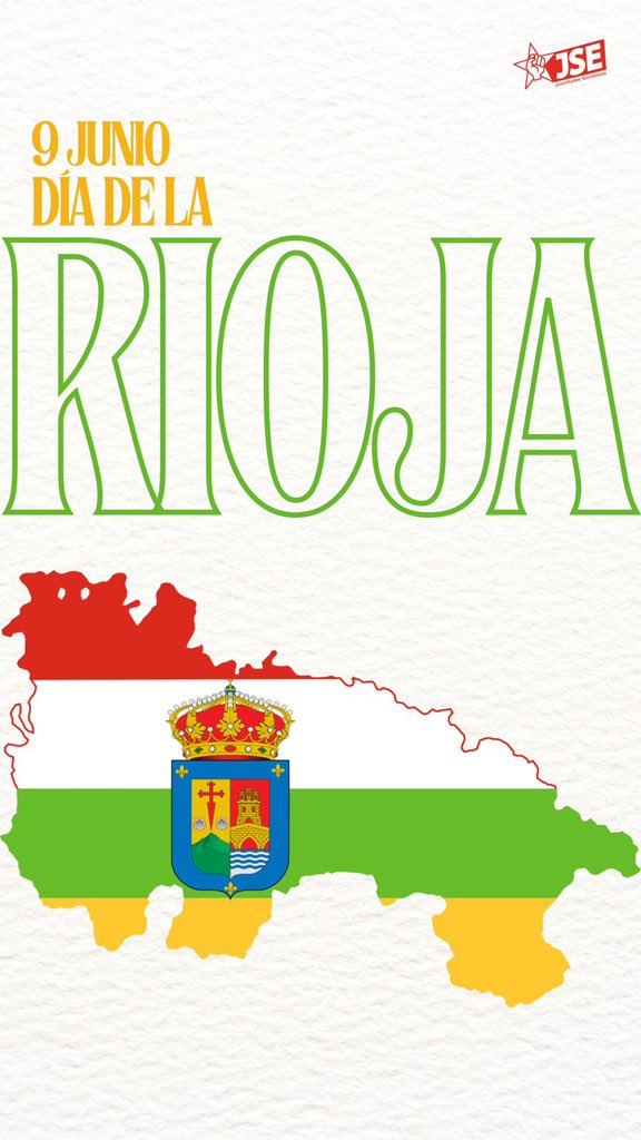 JSE_ORG's tweet photo. Feliz Día de la Región de Murcia y de La Rioja ♥️

Desde el Mediterráneo hasta los viñedos riojanos, celebramos la historia, la cultura y las tradiciones, pero también el futuro que construyen sus jóvenes ✨

Disfrutad del día murcianos y riojanos 🫂 @jsrmurcia @jsrioja https://t.co/9IwGxg39u0