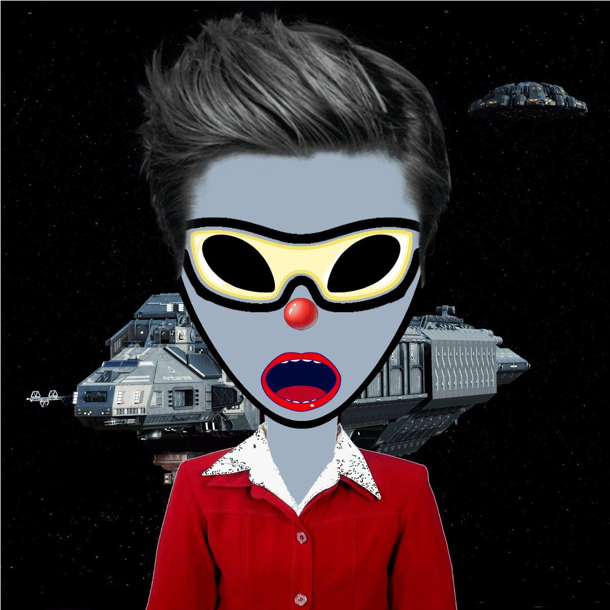 AstroElites_NFT's tweet photo. ๐ Fourth AstroElite has arrived!
A shocked cosmic clown with yellow goggles and red nose, lost in the vastness of space
AstroElites #4 is now live on OpenSea!
Who wants this surprised star traveler? ๐๐คก
๐ https://t.co/gAcBtU3cYs
#AstroElites #NFT #PFP #OpenSea #SpaceNFT https://t.co/cIoEN1P4Ab